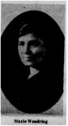 Black-and-white newspaper photograph of Dr. Maxie Woodring, a speech professor and mentor to Te Ata, featured in The Chickasha Daily Express on April 6, 1978. Dr. Woodring is pictured wearing a poised expression, symbolizing her influential role in Te Ata’s life and career. Image provided by the Oklahoma Historical Society via The Gateway to Oklahoma History.